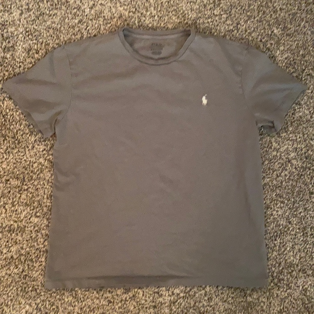 Ralph Lauren gray tshirt. Adult medium. Runs small.